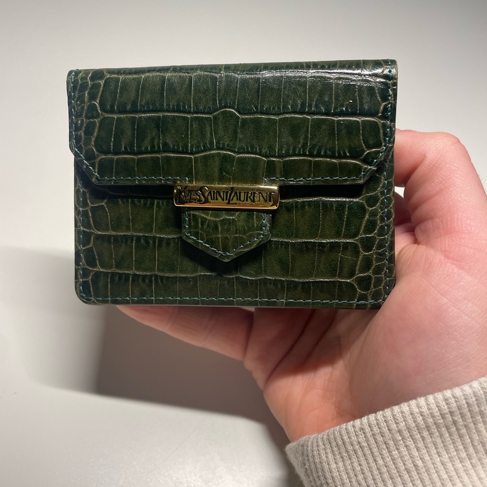 Yves Saint Laurent Vintage Embossed Leather Wallet